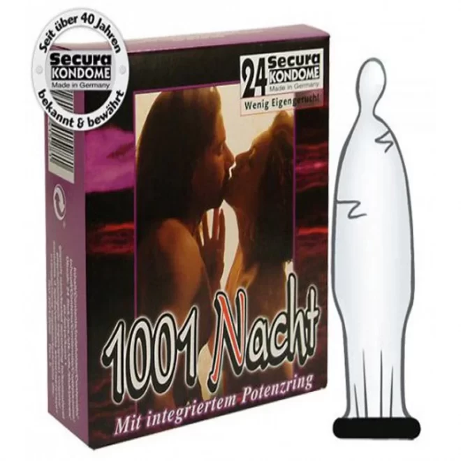 Prezerwatywy przedłużające stosunek Secura 1001 Night 24 szt.