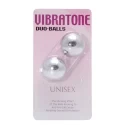 VIBRATONE DUO BALLS SILVER BLISTERCARD