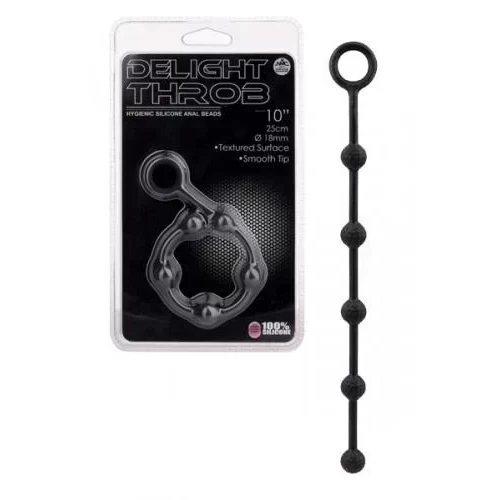 Czarne kulki analne Delight Throb Anal Spiked Beads