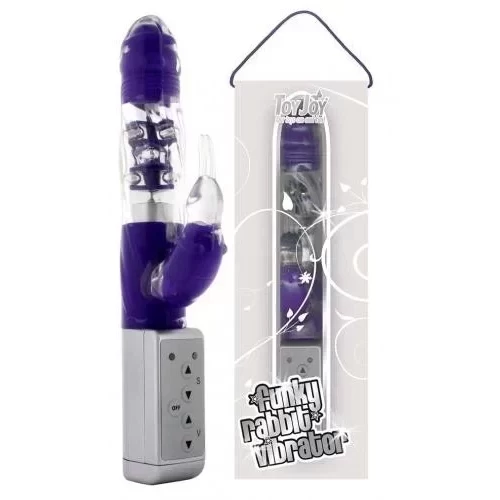 Wibrator z kroliczkiem Funky Rabbit Vibrator Dark