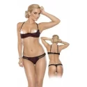 Delikatny otwarty zestaw Open cups bra and string