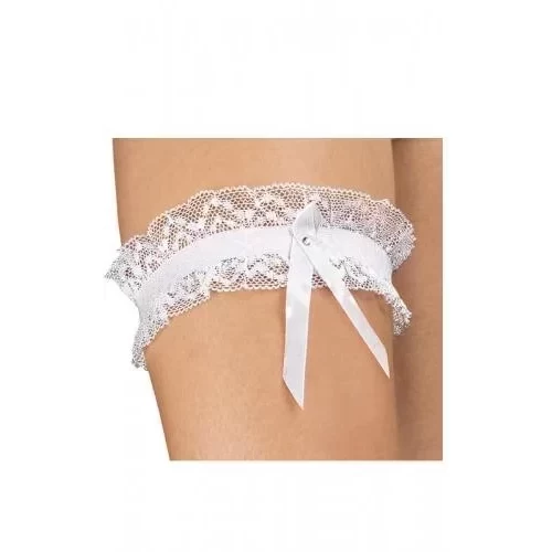 Biała podwiązka Garter o-s