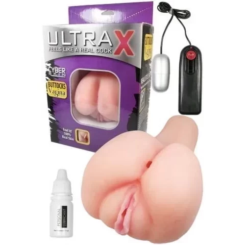 Masturbator vibrating cyber skin vagina and anus