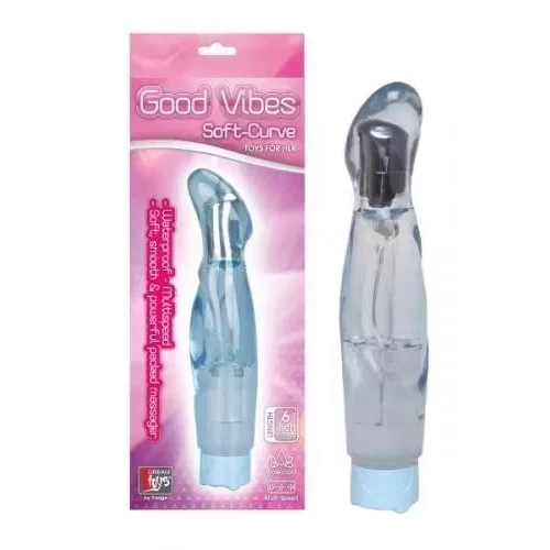 Żelowy wibrator o unikalnym kształcie Good vibes soft-curve