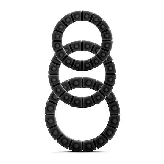 Zestaw trzech ringów na penisa Silicone love wheel 3 sizes ( 3 kolory)