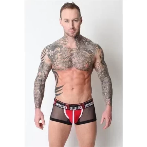 Bokserki męskie Dark Room Jock Trunk - Red .