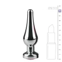 Metal Butt Plug with pink crystal