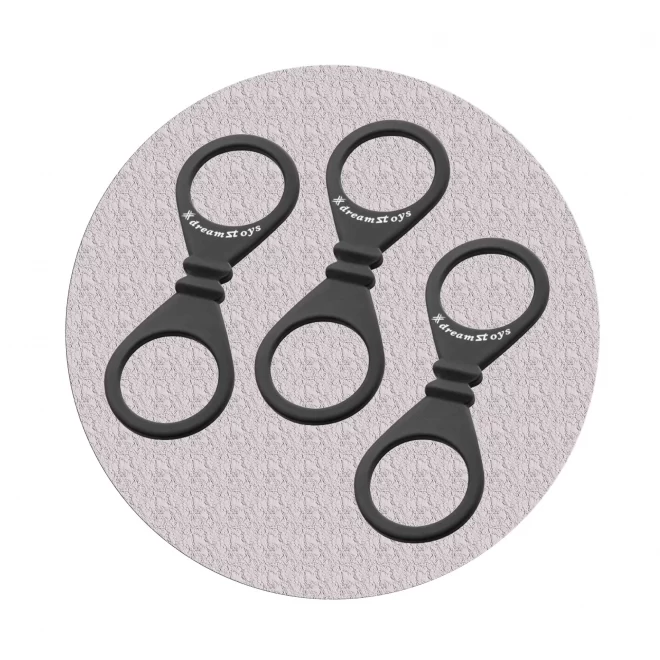 Xxdreamstoys silikonhandfessel schwarz (3er-pack)
