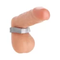 Silver Hex Heavy Duty Cock Ring and Ball Stretcher
