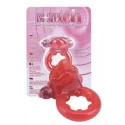 Ring z wibracjami Tongue clitoral probe and nubby cockring