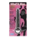 Czarne dildo z ringiem na penisa i jądra Whata man