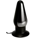Large Electro Sex Butt plug - Black/Silver