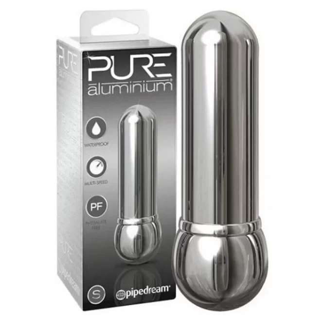 Aluminiowy wibrator Pure Aluminium Silver Small