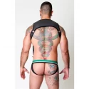 Venom neoprene jock - black/green - xl