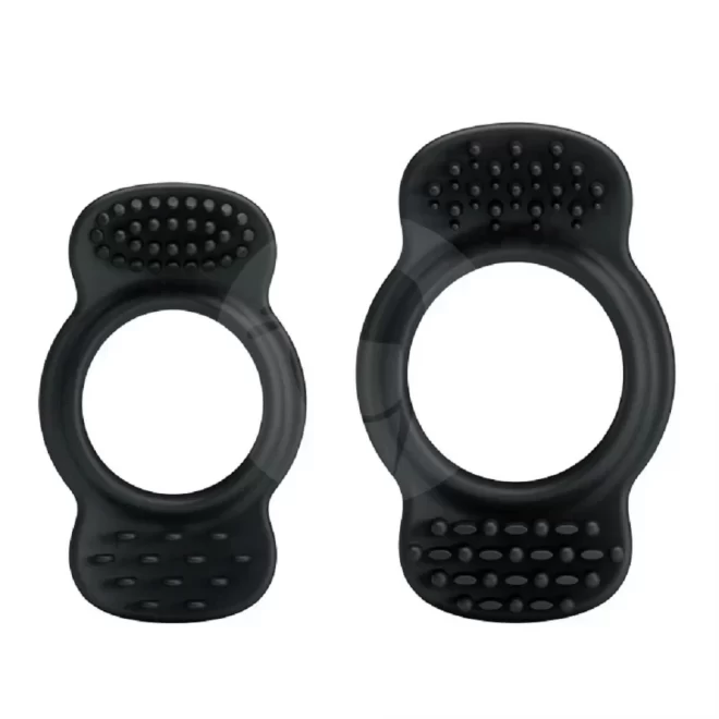 Ring set 2 pcs black