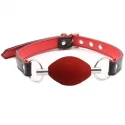 Silicone Ø 42.5 mm. oval ball gag - red