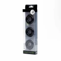 Chubby rubber cockring 3-pack - black