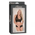 Halter bra & crotchless panty set