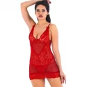 Vixson Lace Nightdress - Red
