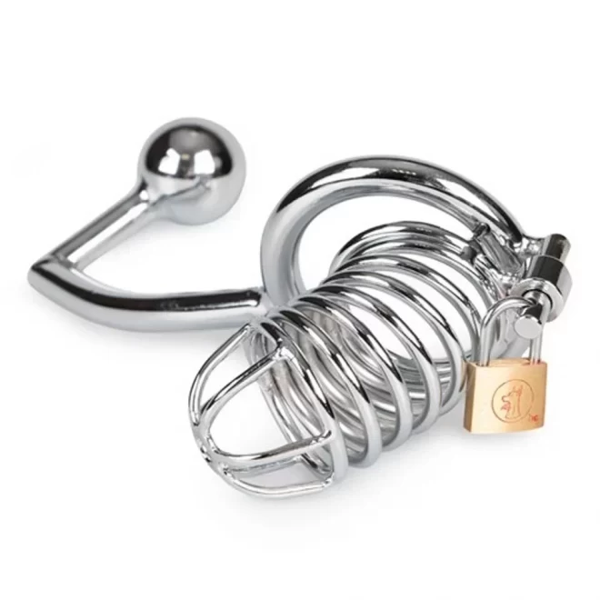 Metal Peniscage With Anal Hook