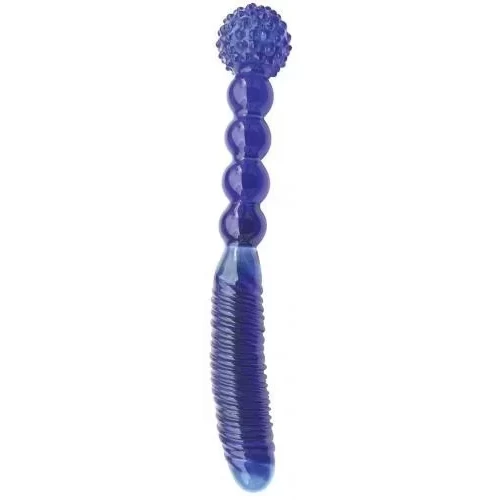 Fantazyjne szklane dildo Glassvibrations Glasdildo Blauer Killer