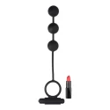 Tri-Orb Vibrating Cock Ring and Weighted Silicone Anal Balls
