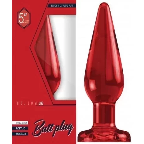 Akrylowy plug analny wzór 2, 5 cali, Bottom Line