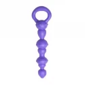 Easytoys Ribbed Anal Beads - Purple