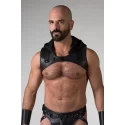 Leather sleeveless crop hoodie - medium (40-43)