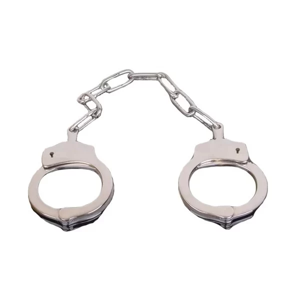Stainless steel police handcuffs