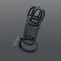 Black chastity series - mesh - stainless steel - Ø 45 mm.