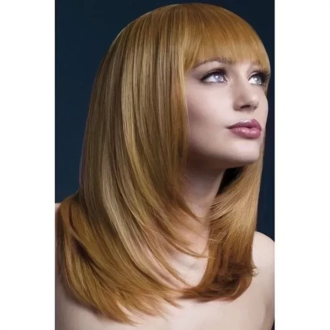 Fever Tanja Wig 19inch/48cm Auburn Feathered Cut with Fringe