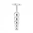 Long Beaded Metal Butt Plug