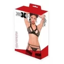 3-częściowy komplet z winylu i siateczki Vinyl & Fishnet 3pcs set