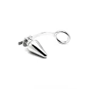 Metalowy ring erekcyjny z korkiem analnym - C-ring, with butt plug