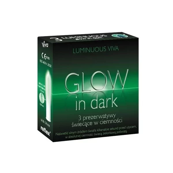 Prezerwatywy świecące w ciemności Viva Glow in Dark 4 szt.