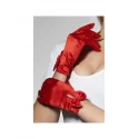 Gloves Short Red with Bow