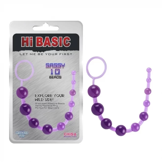 Sassy anal beads-purple