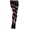 Spandex opaque pantyhose with diagonal oval striped design