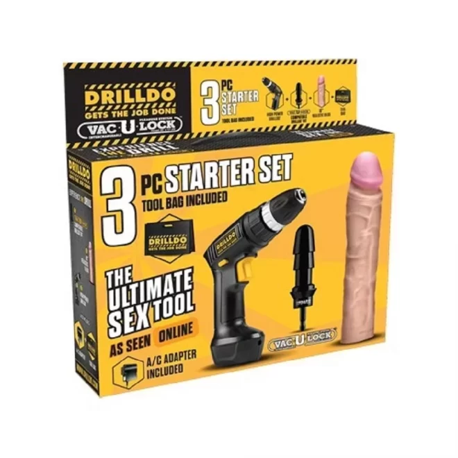 Wiertarka z dildem Drilldo 3-Piece Starter Set