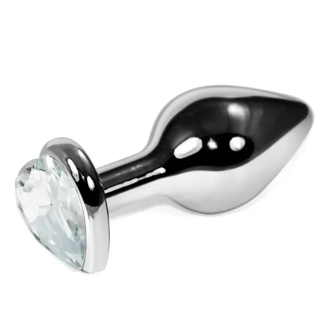 Rosebud heart plug clear
