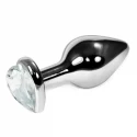 Rosebud heart plug clear