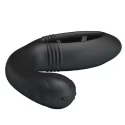 Flexible prostate stimulator vibrating black