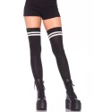Sportowe pończochy Ribbed athletic thigh highs
