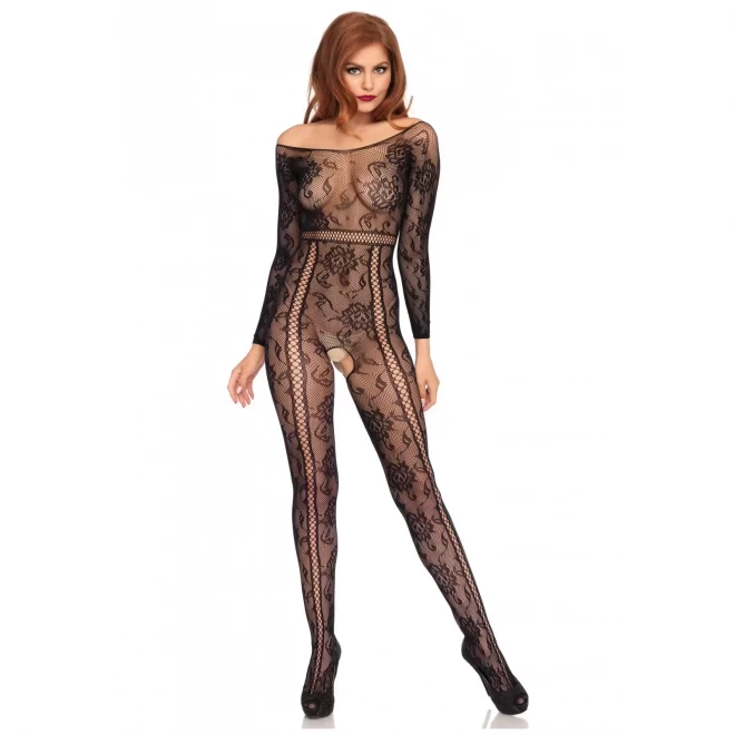 Seksowne bodystocking z długim rękawem