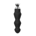 Black whip with rounded silicone dildo