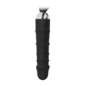 Black whip with realistic silicone dildo