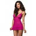 Urocza, koronkowa koszulka Chemise With Ruffle Skirt