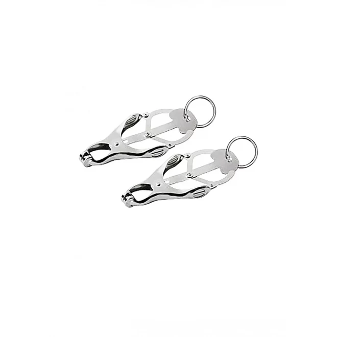 2 squeezer teaser clover nipple clamps w ring