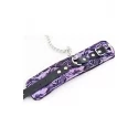 Kajdanki-MARCUS 711003 Hand cuffs with metal chain tracery syntetic purple bdsm Valentine day